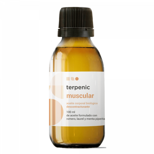 Muscular přírodní BIO certifikovaný olej pro masáž svalů, uvolňující